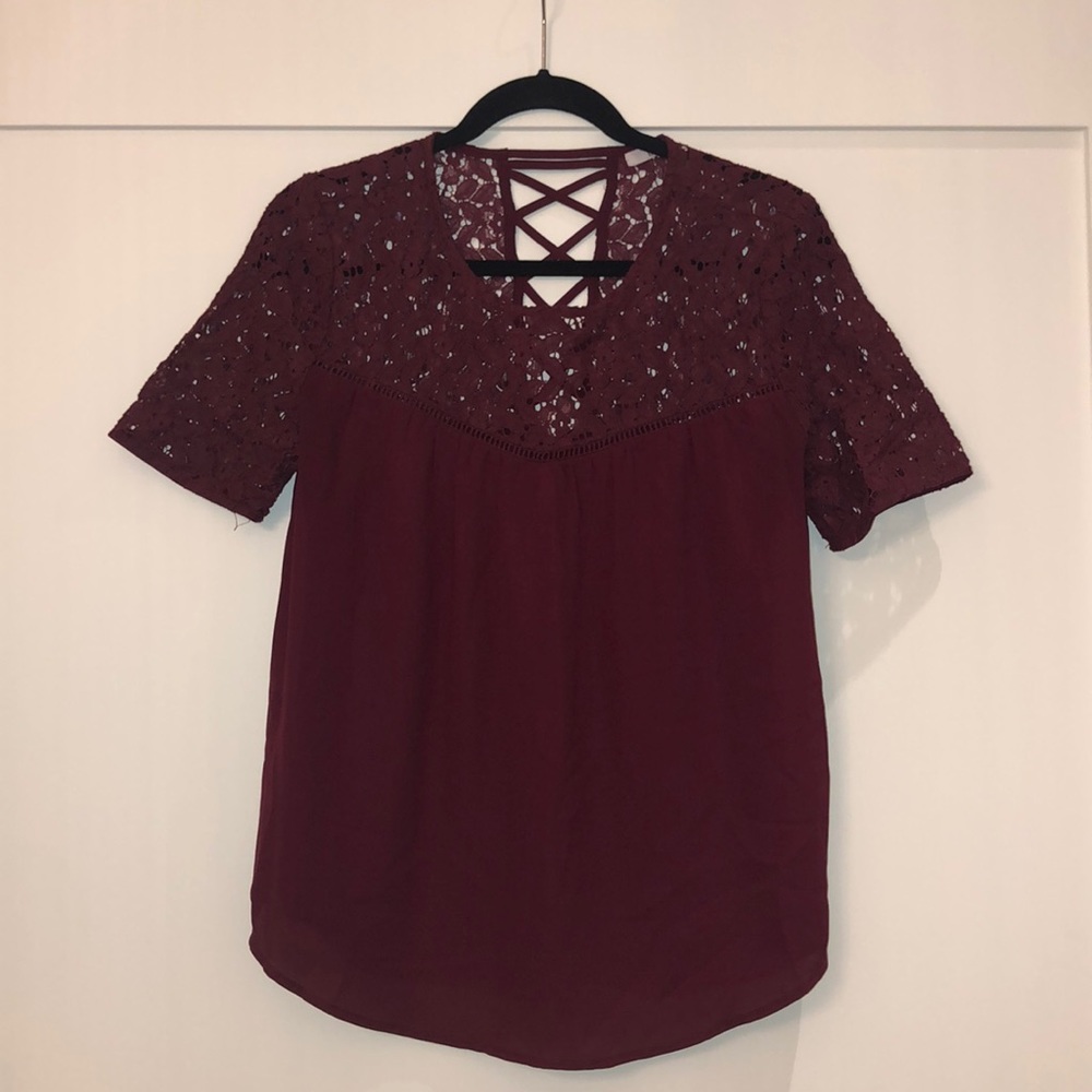 Maroon Dex Blouse - Picture 1 of 2